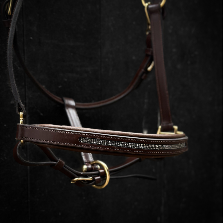 Licol Galaxie-cuir-marron-gris